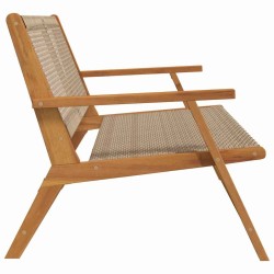 Banc de Jardin Beige 122x76x73.5 cm Bois Acacia Massif 