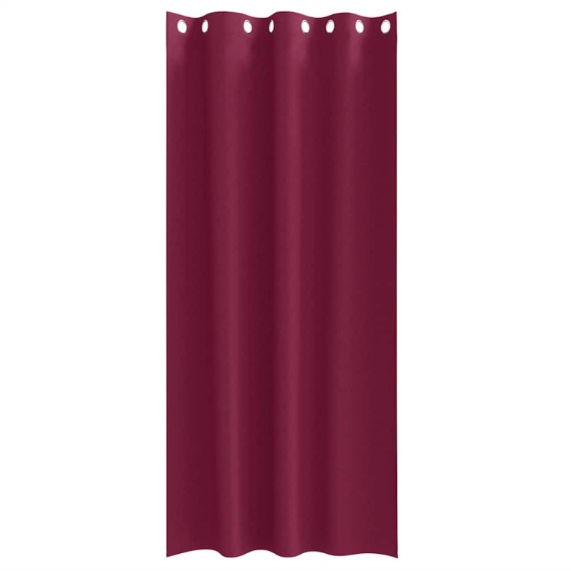 Rideaux avec des rideaux 2 pcs Bordeaux 245 x 140 cm Polyester 
