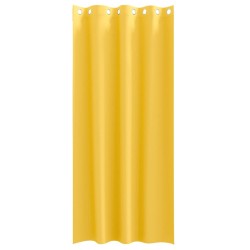 Rideaux 2 pcs jaune moutarde 245 x 140 cm Polyester 