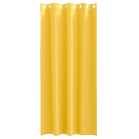 Rideaux 2 pcs jaune moutarde 245 x 140 cm Polyester 