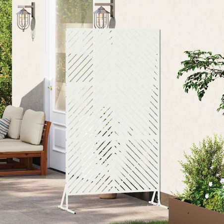 Écran de privacy blanc 100x50x180 cm en acier 