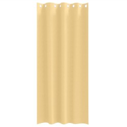 Rideaux avec des rideaux 2 pcs Beige 245 x 140 cm Polyester 