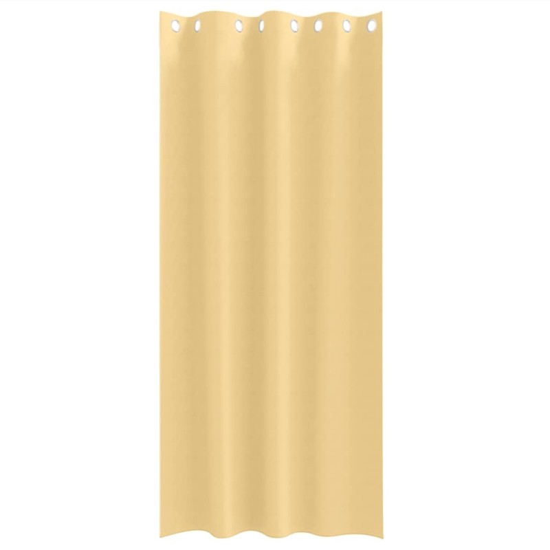 Rideaux avec des rideaux 2 pcs Beige 245 x 140 cm Polyester 