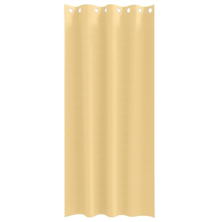 Rideaux avec des rideaux 2 pcs Beige 245 x 140 cm Polyester 