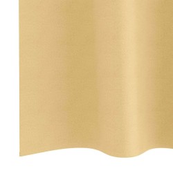 Rideaux avec des rideaux 2 pcs Beige 245 x 140 cm Polyester 