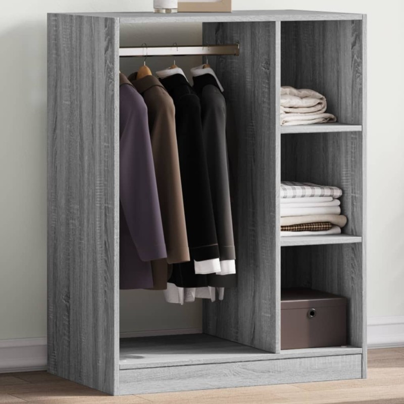 Garde-robe sonoma gris 77x48x102 cm bois d'ingénierie Garde-robe sonoma gris 77x48x102 cm bois d'ingénierie