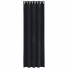 Rideaux occultants avec œillets 2 pcs en velours noir 