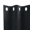 Rideaux occultants avec œillets 2 pcs en velours noir 