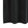 Rideaux occultants avec œillets 2 pcs en velours noir 