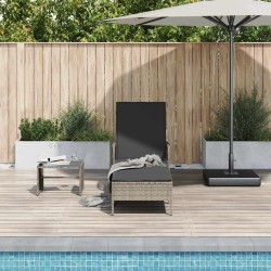 Transat Gris et gris foncé Rattan PE 157 x 55 x 92 cm Transat 