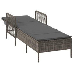 Transat Gris et gris foncé Rattan PE 157 x 55 x 92 cm Transat 