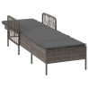 Transat Gris et gris foncé Rattan PE 157 x 55 x 92 cm Transat 