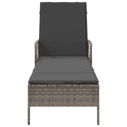 Transat Gris et gris foncé Rattan PE 157 x 55 x 92 cm Transat 