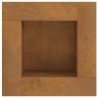 Brasero carré 80x80x40 cm en acier résistant aux intempéries 