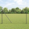 Clôture Euro avec 7 poteaux 1,5 x 10 m en acier galvanisé gris 