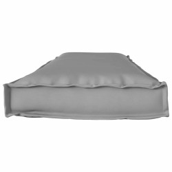 Coussin de palette pour banc gris 140 x 40 x 8 cm en tissu Oxford 