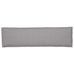 Coussin de palette pour banc gris 140 x 40 x 8 cm en tissu Oxford 