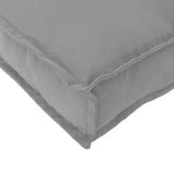 Coussin de palette pour banc gris 140 x 40 x 8 cm en tissu Oxford 