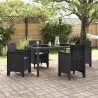 Chaises de jardin avec coussins 4 pcs Anthracite 