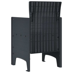 Chaises de jardin avec coussins 4 pcs Anthracite 