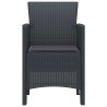 Chaises de jardin avec coussins 4 pcs Anthracite 