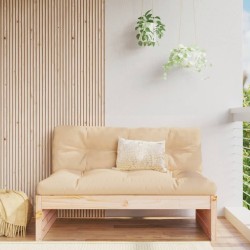 Canapé central de jardin 120x80 cm bois de pin massif 