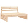 Canapé central de jardin 120x80 cm bois de pin massif 