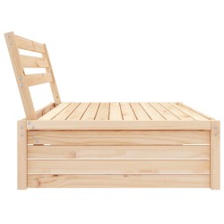 Canapé central de jardin 120x80 cm bois de pin massif 