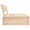 Canapé central de jardin 120x80 cm bois de pin massif 
