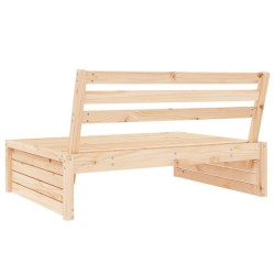 Canapé central de jardin 120x80 cm bois de pin massif 