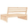 Canapé central de jardin 120x80 cm bois de pin massif 
