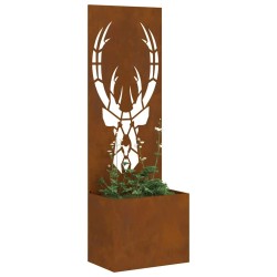 Jardinier avec Panneau Décoratif Rouillé 50 x 140 cm 