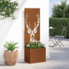 Jardinier avec Panneau Décoratif Rouillé 50 x 140 cm 