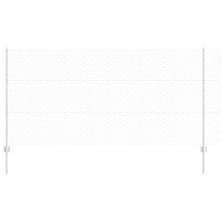Set de Clôture de Jardin Ensemble de 2 Acier galvanisé 25 x 1,2 m 