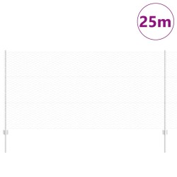Set de Clôture de Jardin Ensemble de 2 Acier galvanisé 25 x 1,2 m 