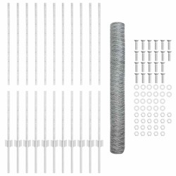 Set de Clôture de Jardin Ensemble de 2 Acier galvanisé 25 x 1,2 m 