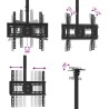Support TV au plafond pour écran 32-65" max VESA 400x400mm 40kg 