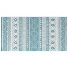 Tapis d'extérieur aqua et blanc 80x150 cm design réversible 