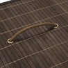 Panier à linge rectangulaire Bambou Marron foncé 