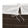 Panier à linge rectangulaire Bambou Marron foncé 