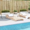 Chaise longue 205x80x31,5 cm bois massif de pin 