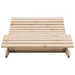 Chaise longue 205x80x31,5 cm bois massif de pin 