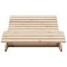Chaise longue 205x80x31,5 cm bois massif de pin 