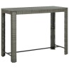 Table de bar de jardin Gris 140,5x60,5x110,5 cm Résine tressée 