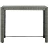 Table de bar de jardin Gris 140,5x60,5x110,5 cm Résine tressée 