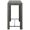 Table de bar de jardin Gris 140,5x60,5x110,5 cm Résine tressée 