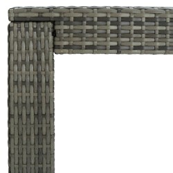 Table de bar de jardin Gris 140,5x60,5x110,5 cm Résine tressée 