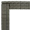 Table de bar de jardin Gris 140,5x60,5x110,5 cm Résine tressée 
