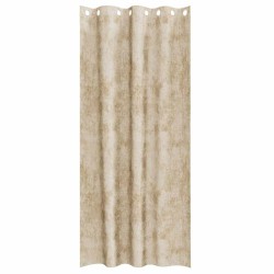 Ensemble de rideaux en velours crème avec œillets, 260 x 140 cm 
