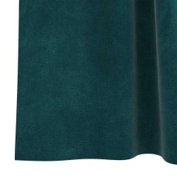 Rideaux occultants avec boucles de suspension 2 pcs Vert foncé Velours 